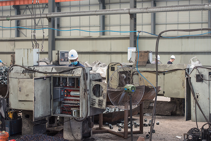 黄石网架配件-锥头加工车间